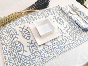 Mantel individual Mira gris