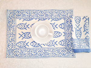 Mantel individual Mira azul