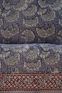 Cubresofá Daya azul y rojo