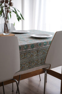 Mantel Marila gris y verde