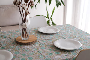 Mantel Marila gris y verde