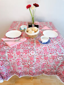 Mantel Marila gris y rosa