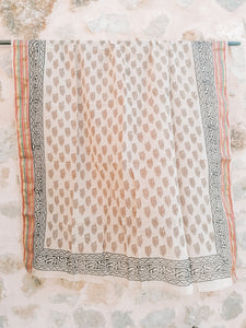 Pañuelo-pareo con cinta Bhoora hoja marrón
