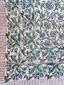 Cubresofá Pushpa Azul y Verde