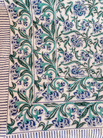 Cargar imagen en el visor de la galería, Cubrecamas Pushpa Azul y Verde
