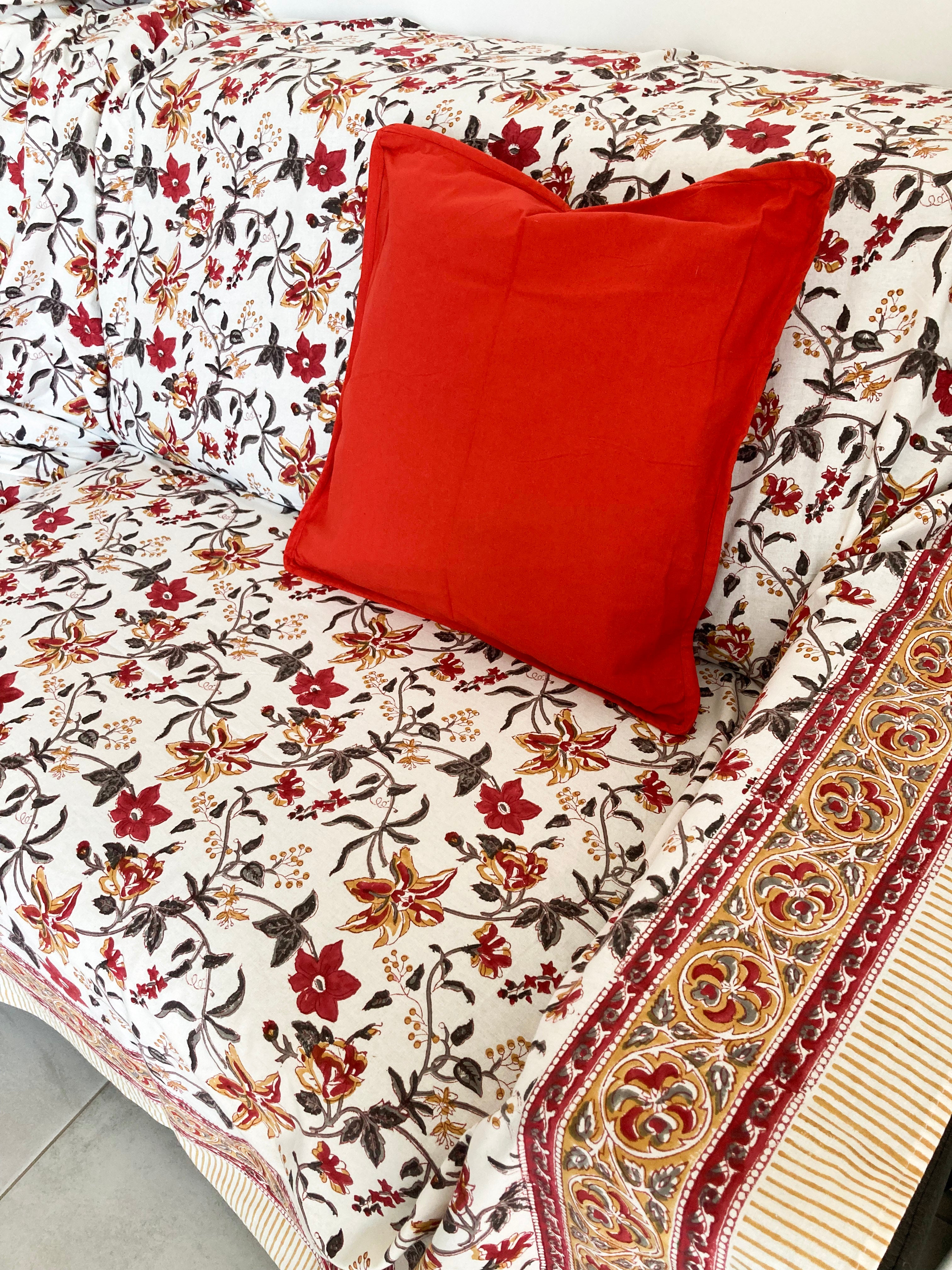 Cubresofá Rani rojo