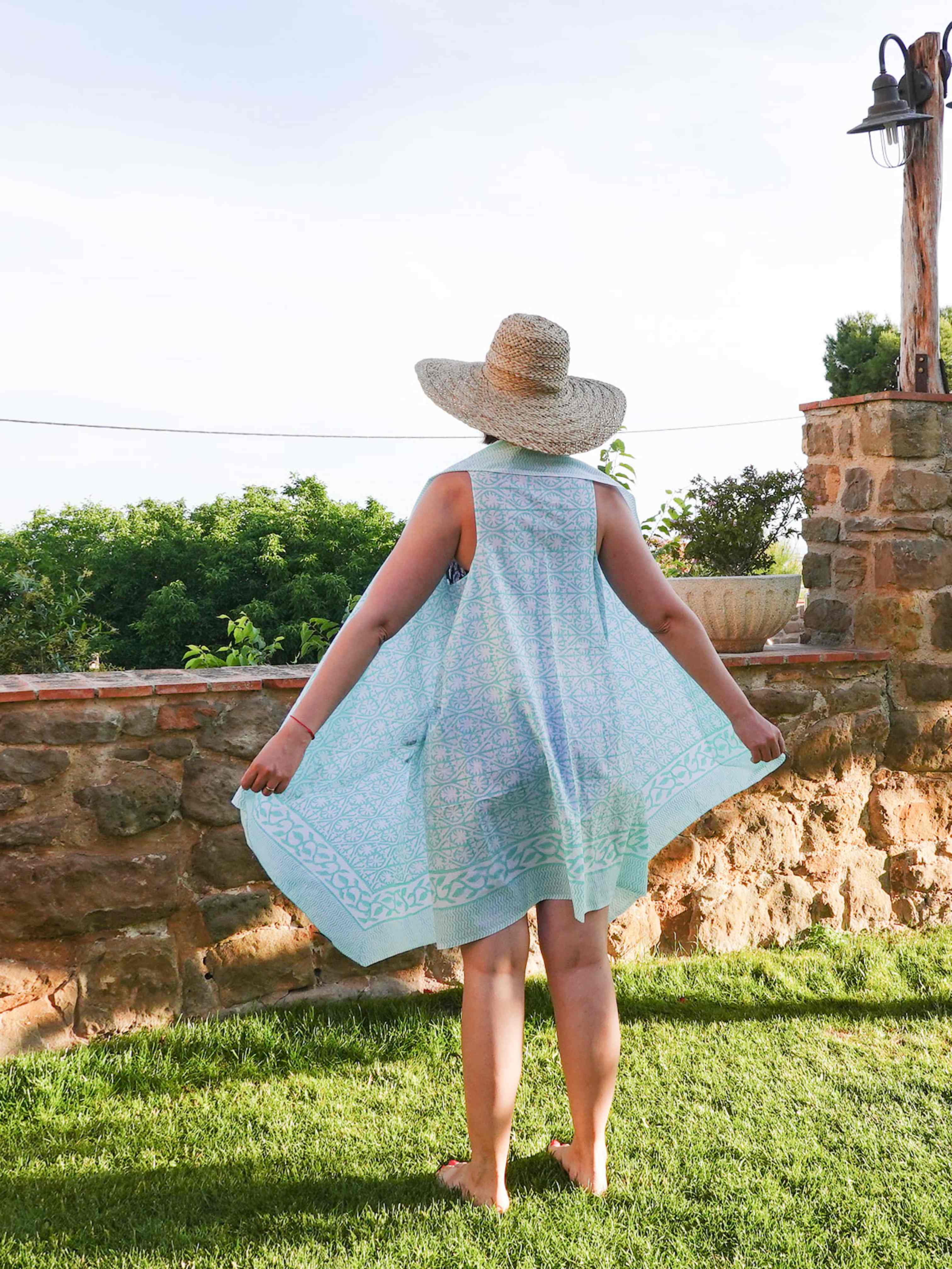 Vestido pareo Vanisha turquesa